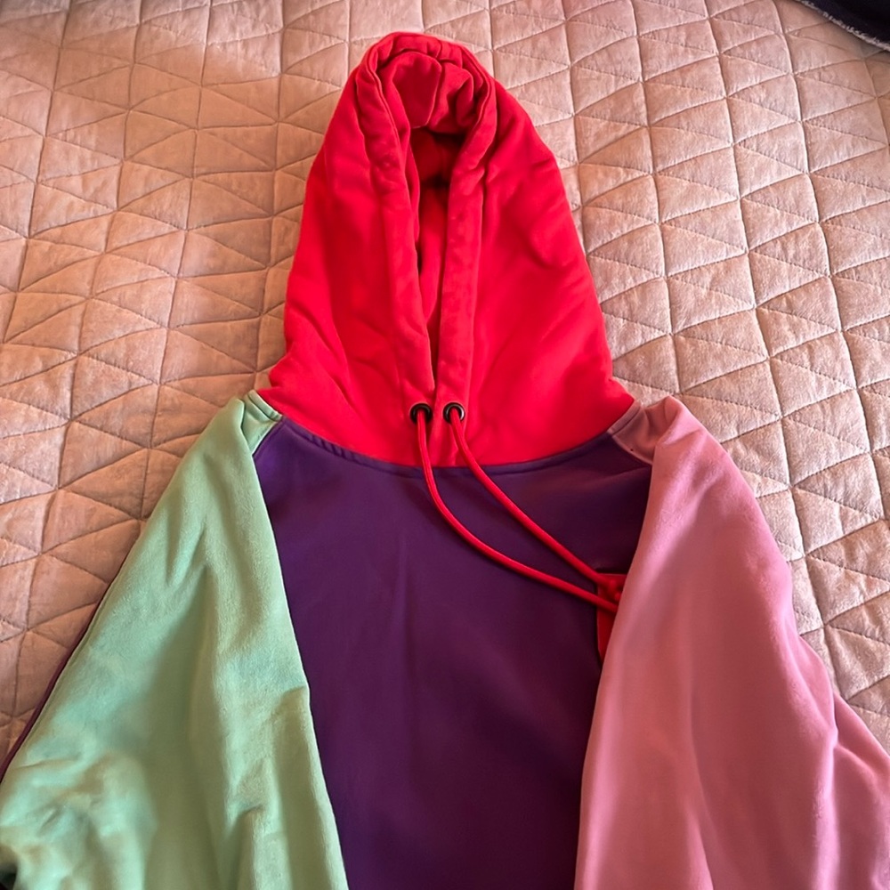 Teddy Fresh color block hoodie